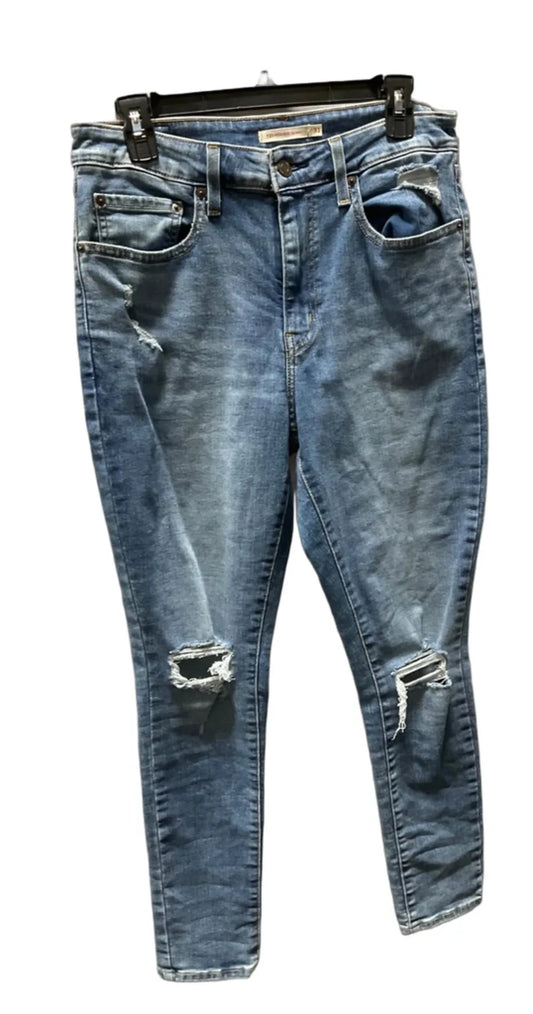 Jeans Skinny By Levis In Blue Denim, Size: 8