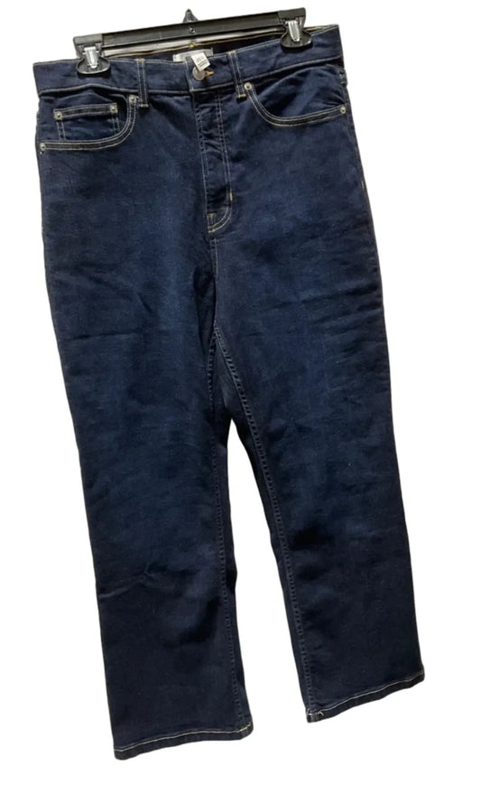 Jeans Straight By Spanx In Blue Denim, Size: 14