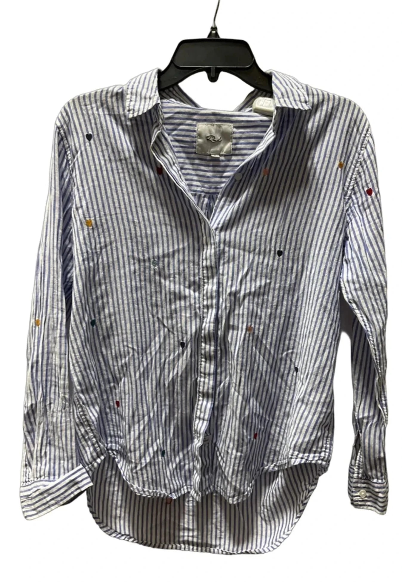 Blouse Long Sleeve By Rails In Striped Pattern, Size: S