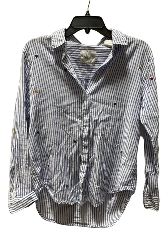 Blouse Long Sleeve By Rails In Striped Pattern, Size: S