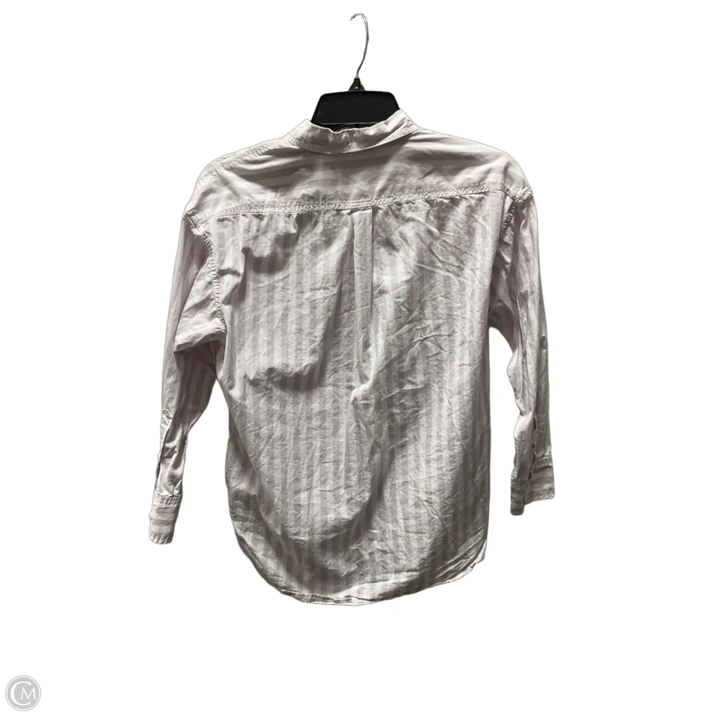 Blouse Long Sleeve By J. Crew In Striped Pattern, Size: 4