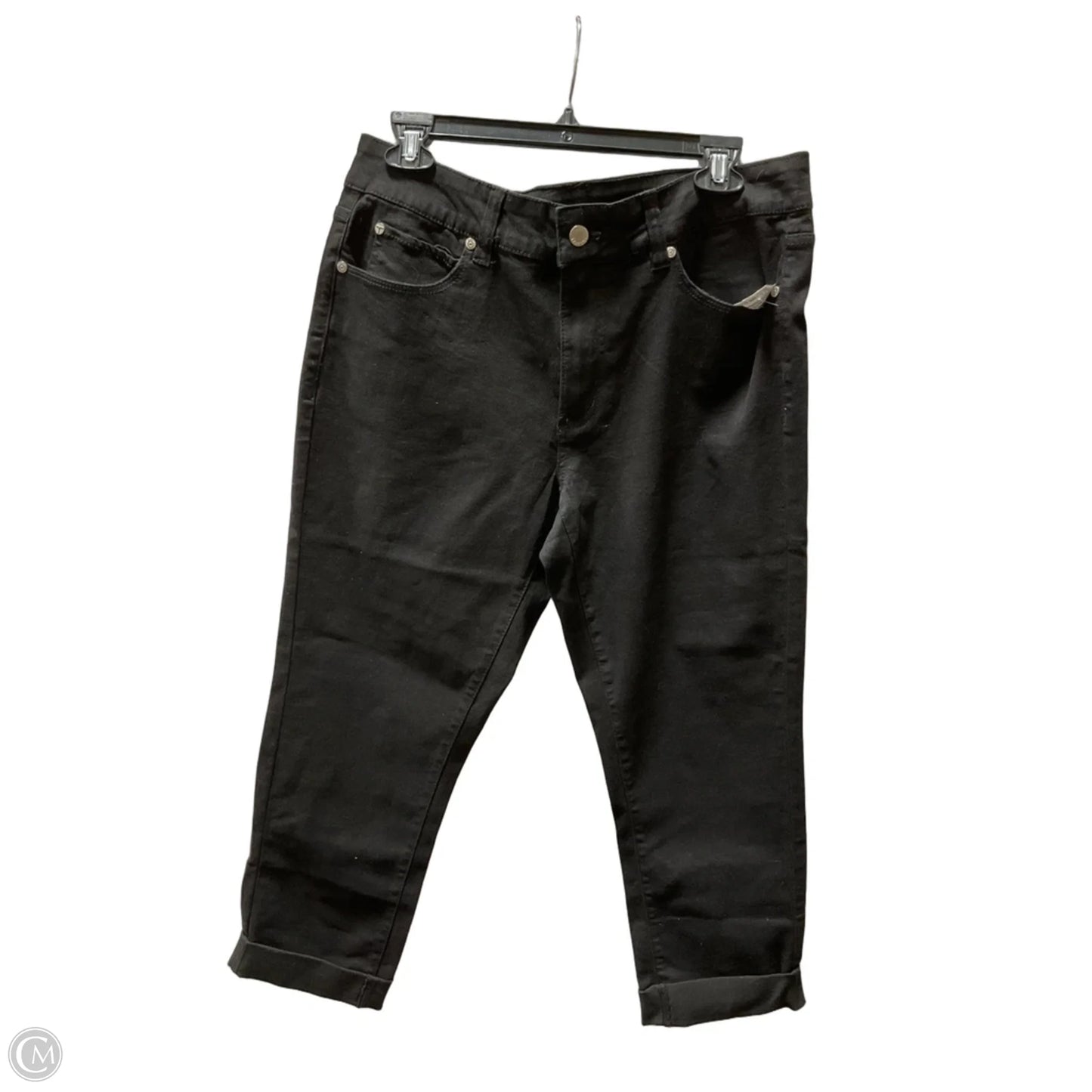 Jeans Straight By Tahari In Black, Size: 12