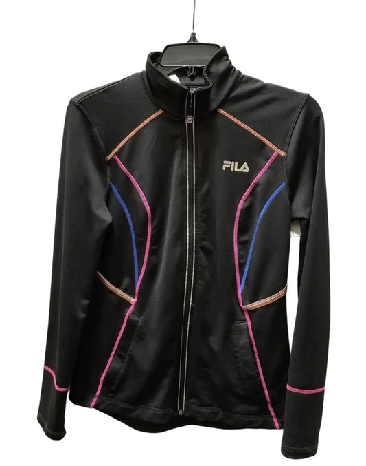 Athletic Jacket By Fila In Black, Size: S