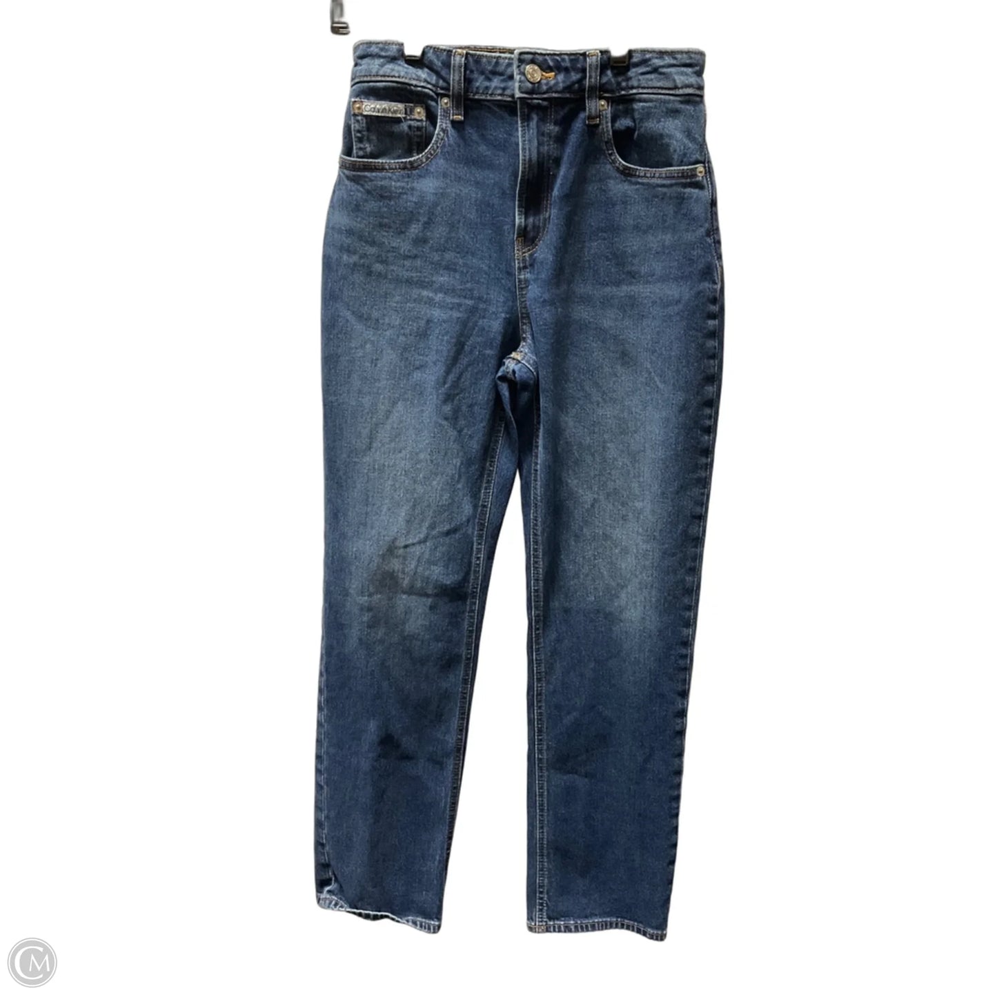 Jeans Straight By Calvin Klein In Blue Denim, Size: 6
