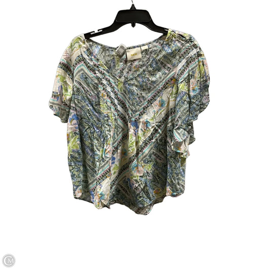 Top Short Sleeve Basic By Maeve In Multi-colored, Size: L