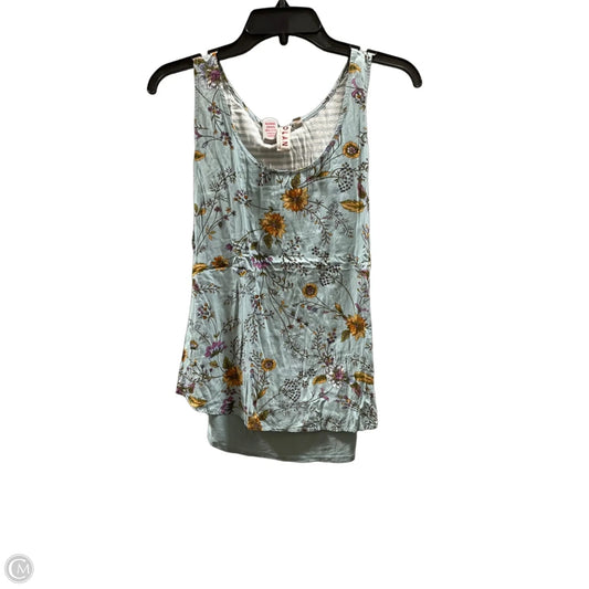 Top Sleeveless By Dolan Left Coast In Floral Print, Size: M
