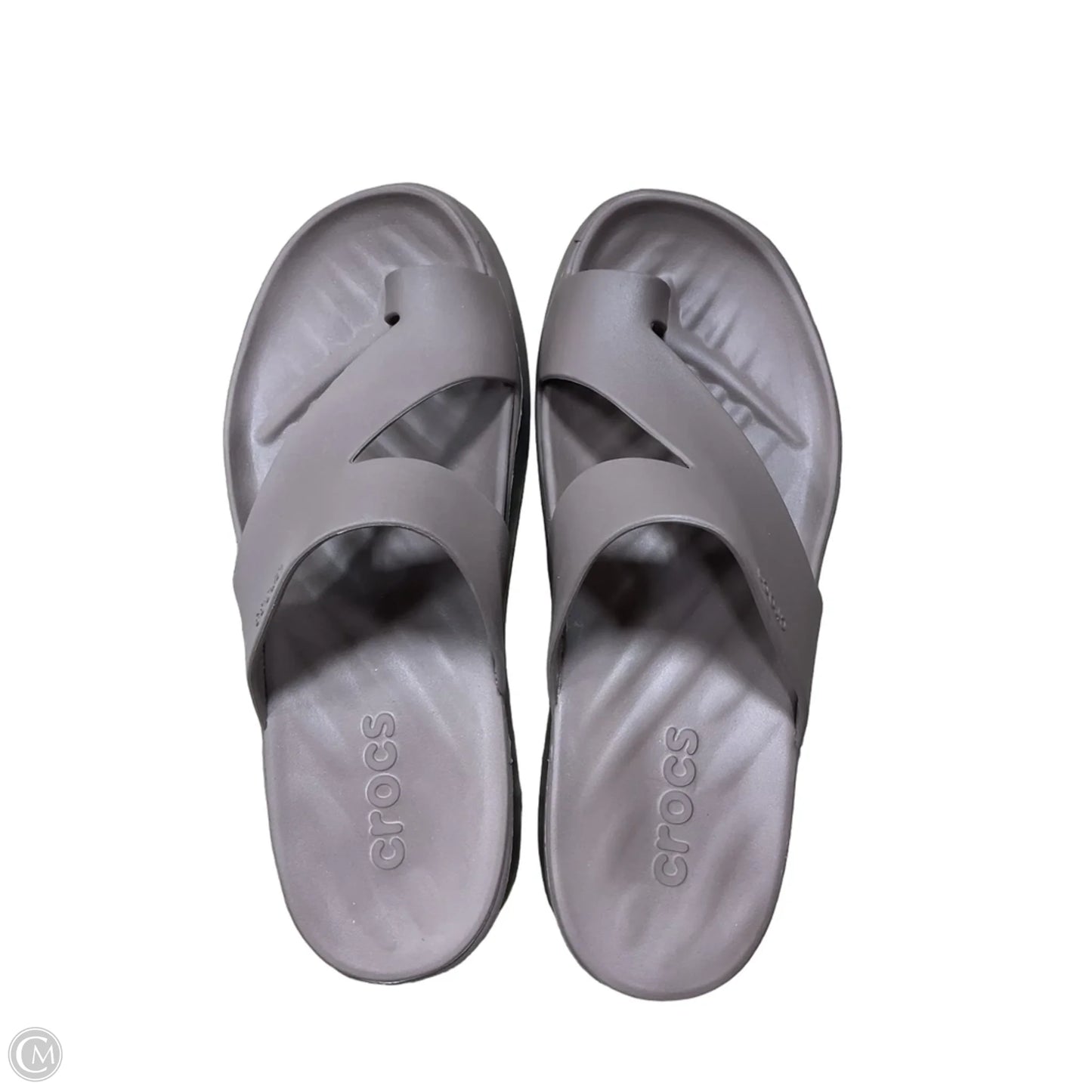 Sandals Heels Block By Crocs In Tan, Size: 8