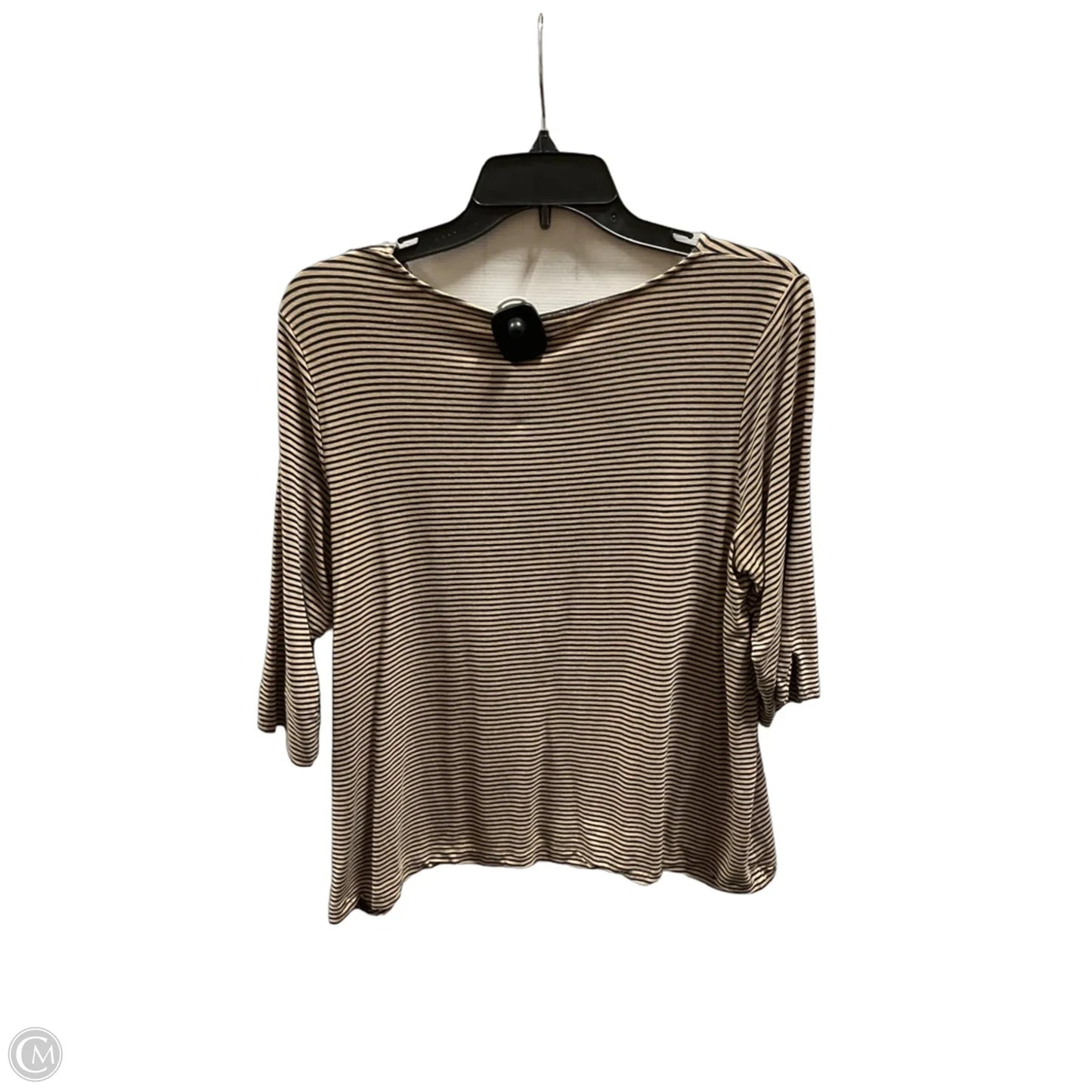 Top 3/4 Sleeve Basic By J. Jill In Striped Pattern, Size: M