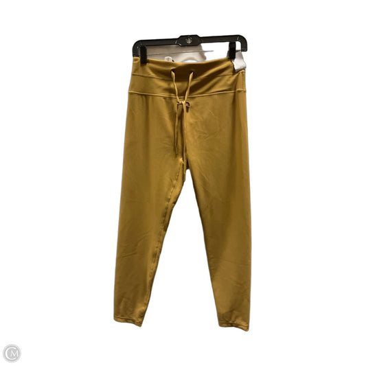Athletic Leggings By Mta Pro In Yellow, Size: M
