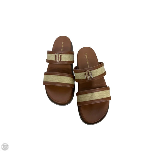 Sandals Flats By Tommy Hilfiger In Tan, Size: 8