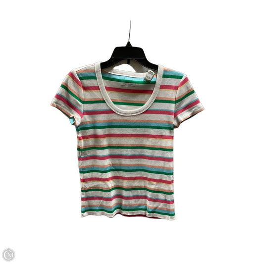 Top Short Sleeve Basic By Talbots In Striped Pattern, Size: Mp