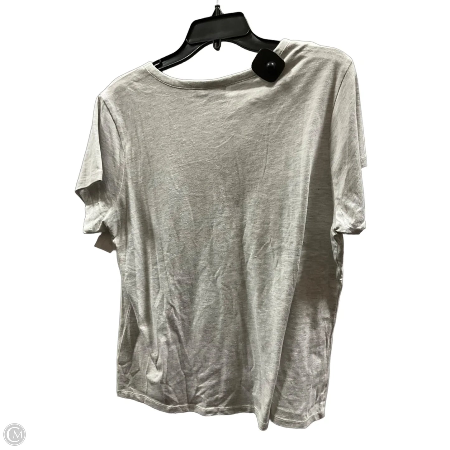 Top Short Sleeve Basic By Clothes Mentor In Grey, Size: Osfm