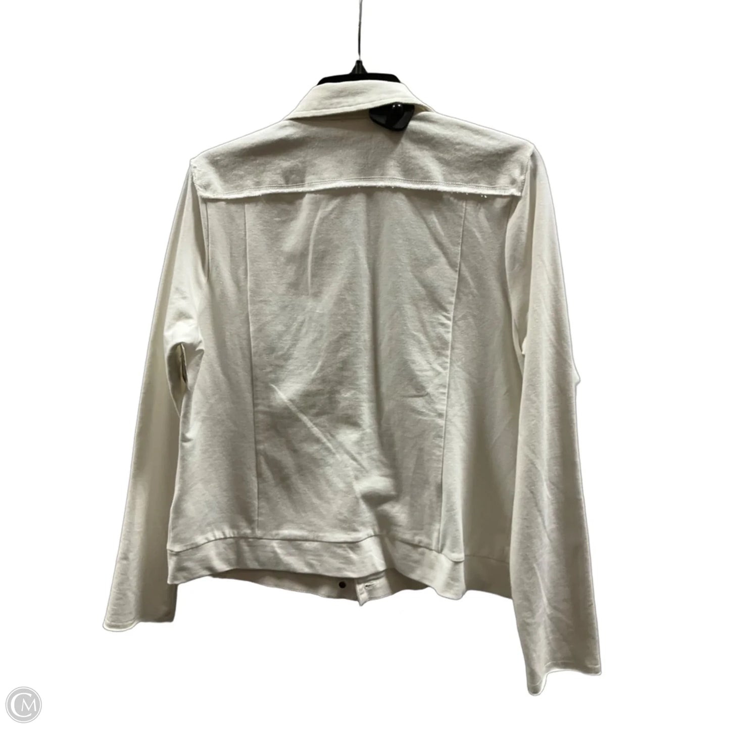Jacket Denim By Clothes Mentor In White, Size: S