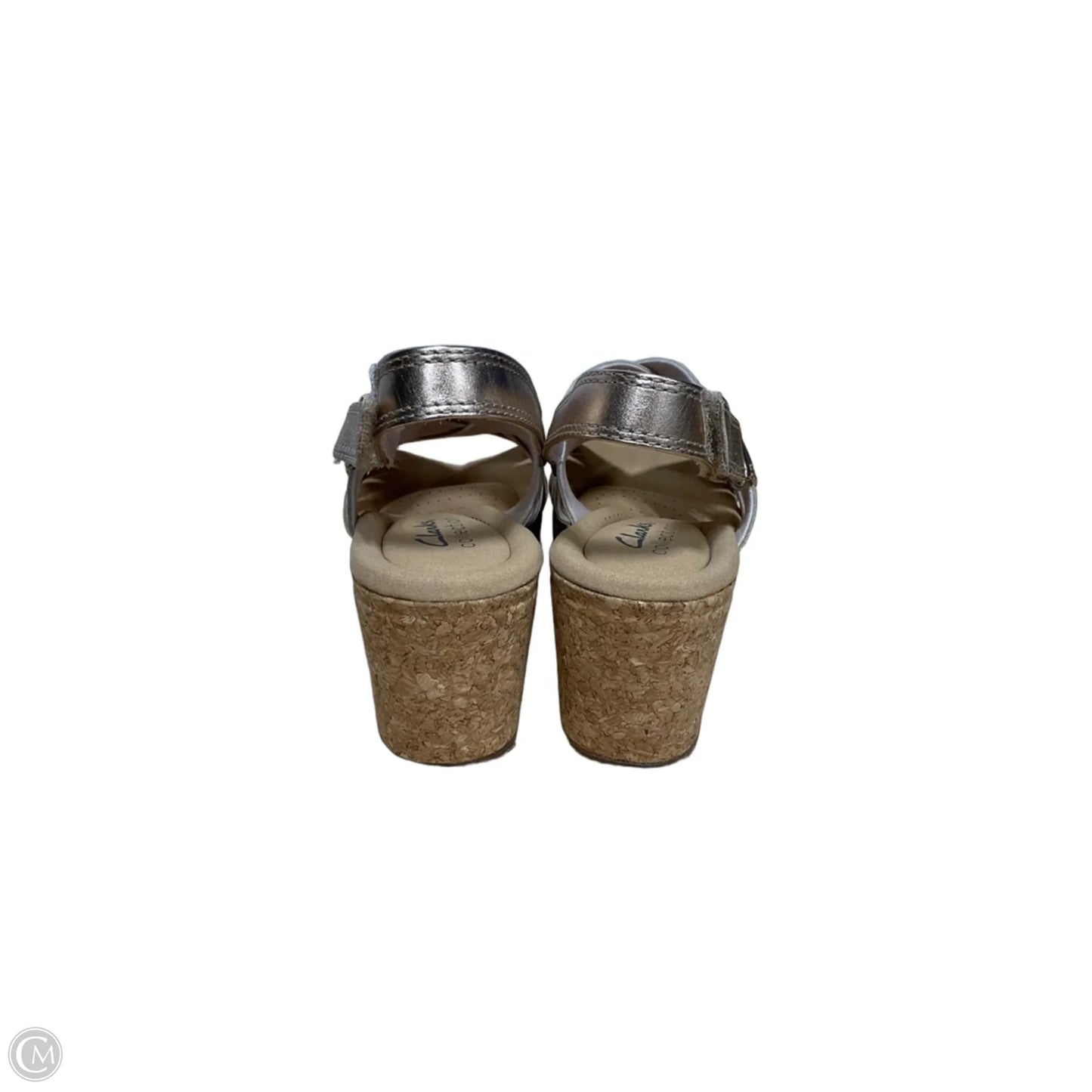 Shoes Heels Wedge By Clarks In Gold, Size: 6
