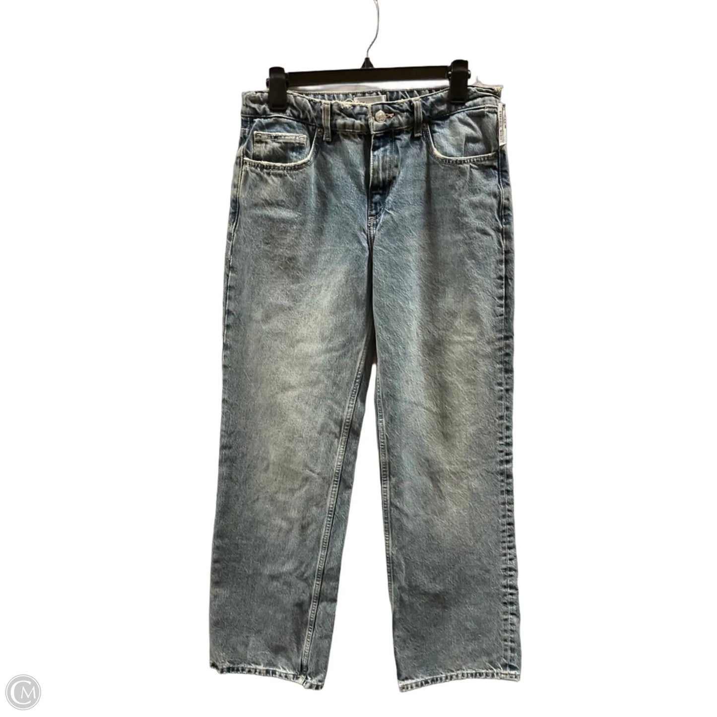 Jeans Straight By Zara In Blue Denim, Size: 8