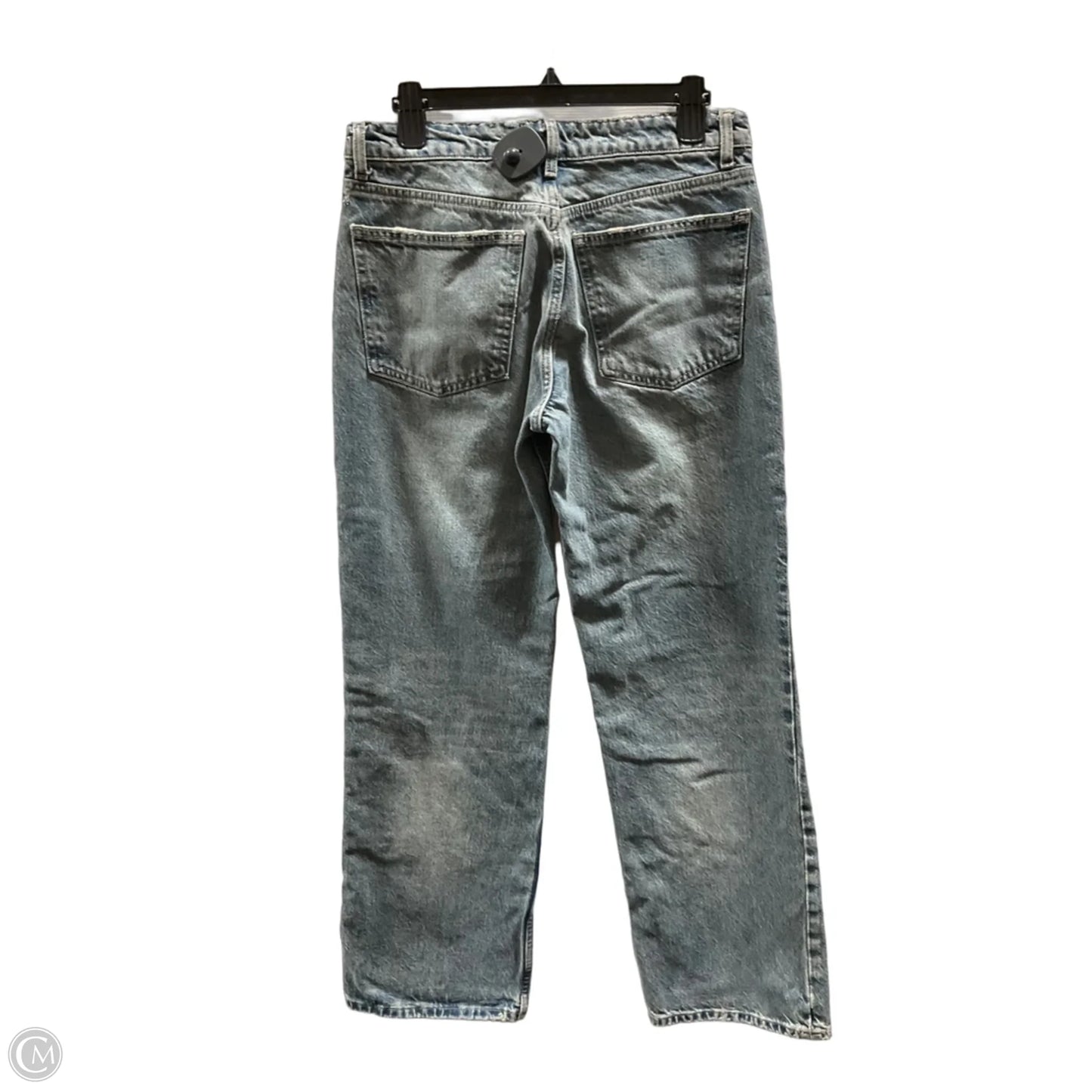 Jeans Straight By Zara In Blue Denim, Size: 8