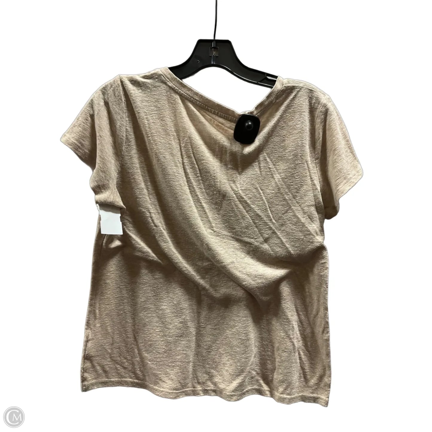 Top Short Sleeve Basic By Talbots In Tan, Size: M