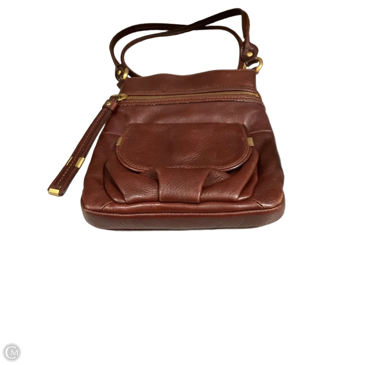 Handbag Leather By B. Makowsky, Size: Medium