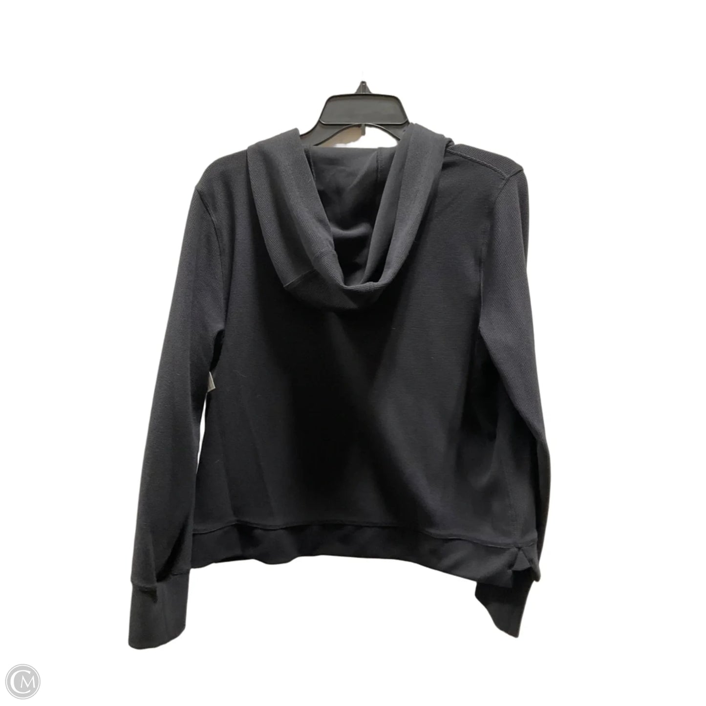 Athletic Top Long Sleeve Hoodie By Calvin Klein In Black, Size: L