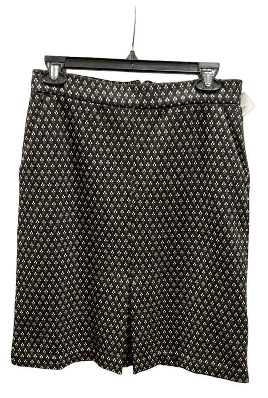 Skirt Midi By Banana Republic In Black & White, Size: 6