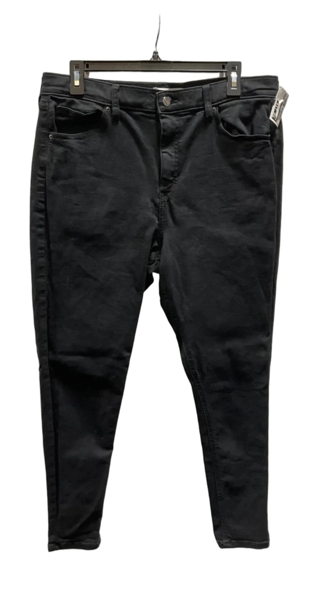 Jeans Straight By Top Shop In Black, Size: L
