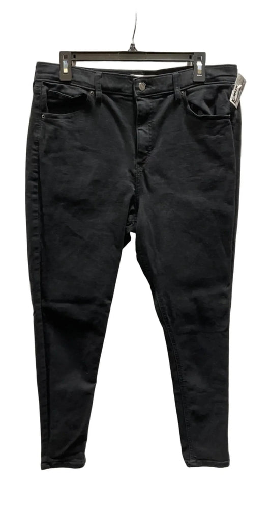 Jeans Straight By Top Shop In Black, Size: L