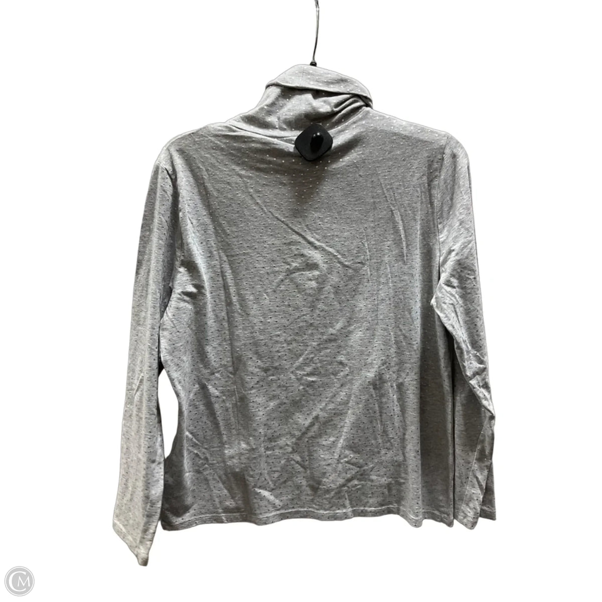 Top Long Sleeve Basic By Talbots In Grey, Size: L
