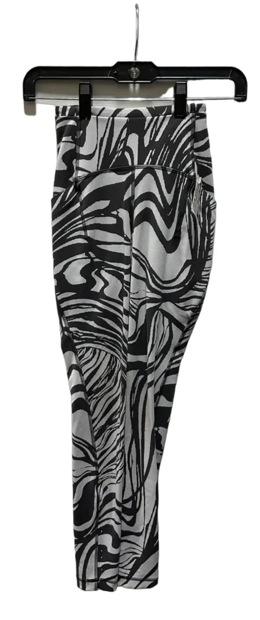 Athletic Leggings By Lululemon In Black & Grey, Size: 0
