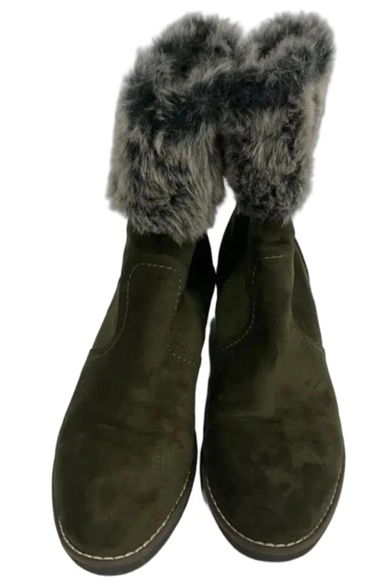 Boots Ankle Heels By Patrizia In Green, Size: 8