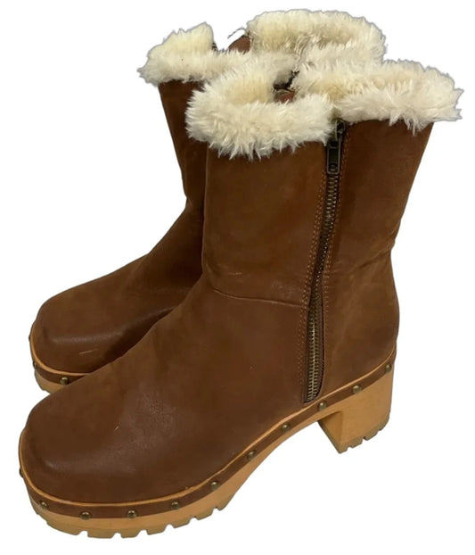 Boots Mid-calf Flats By Mia In Tan, Size: 8