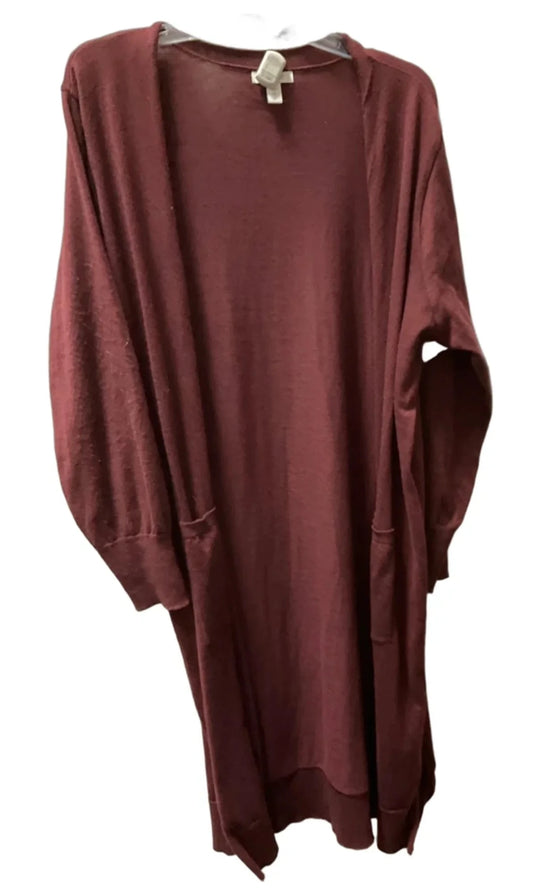 Cardigan By Nine West In Maroon, Size: 1x