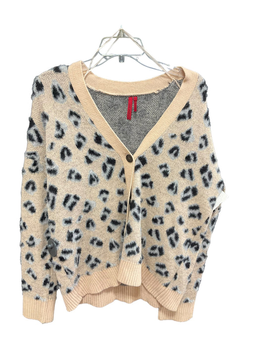 Sweater Cardigan By Clothes Mentor In Animal Print, Size: L