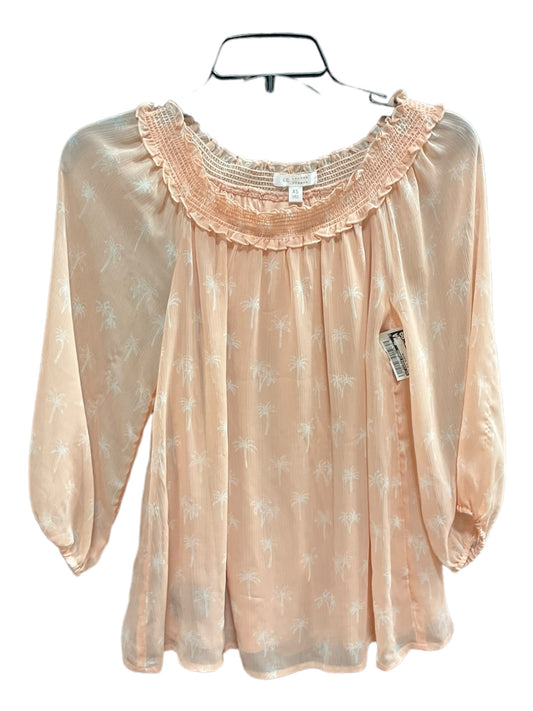 Peach Top 3/4 Sleeve Lc Lauren Conrad, Size Xs