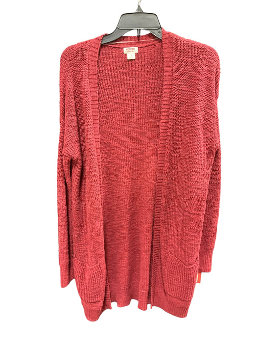 Sweater Cardigan By Mossimo In Maroon, Size: M