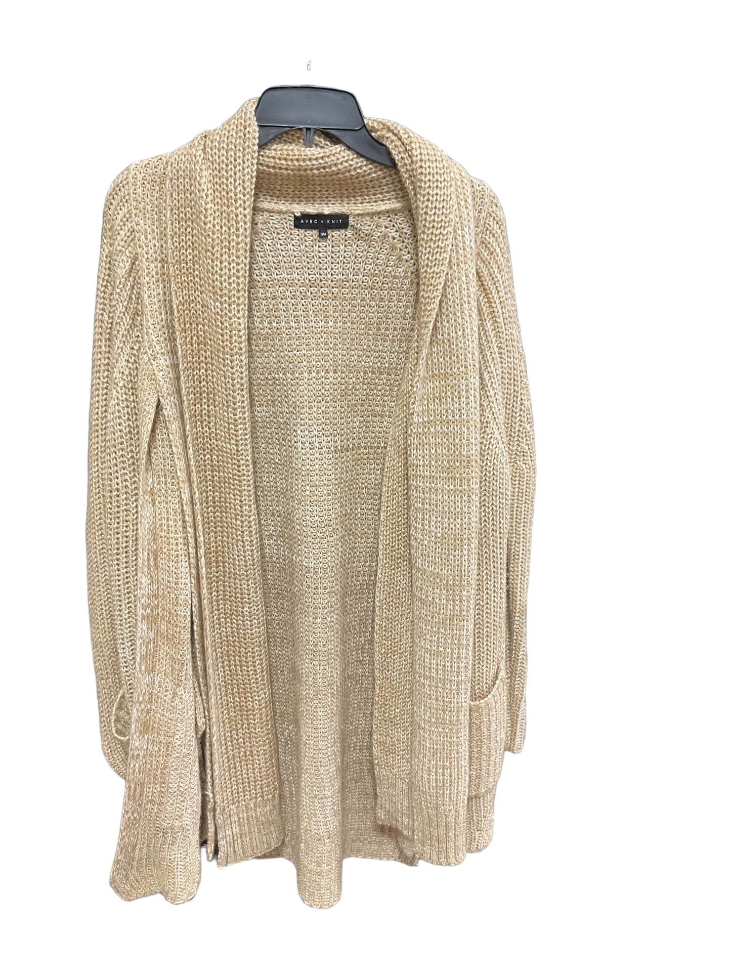 Sweater Cardigan By Clothes Mentor In Gold, Size: S