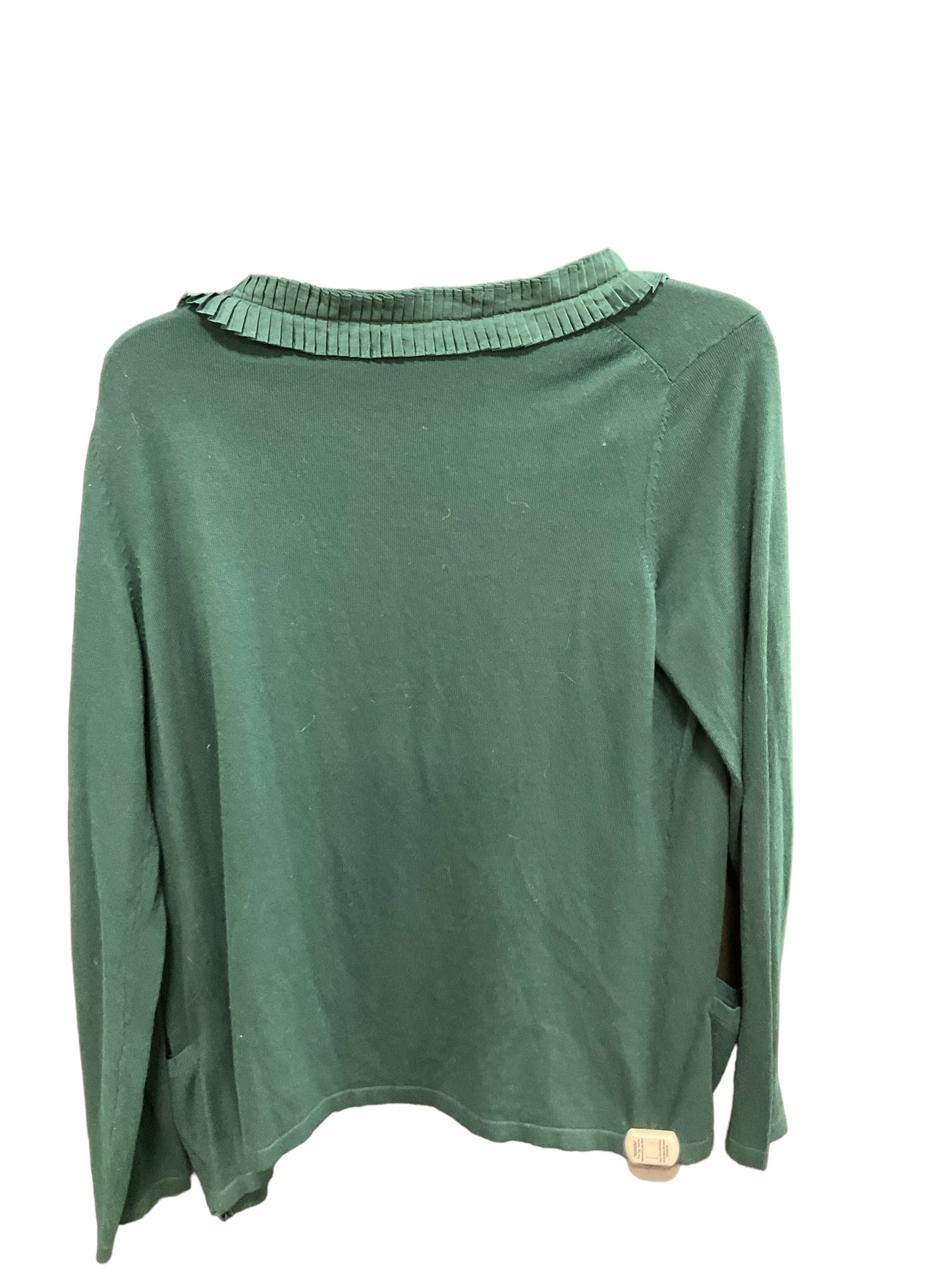 Sweater Cardigan By Talbots In Green, Size: M