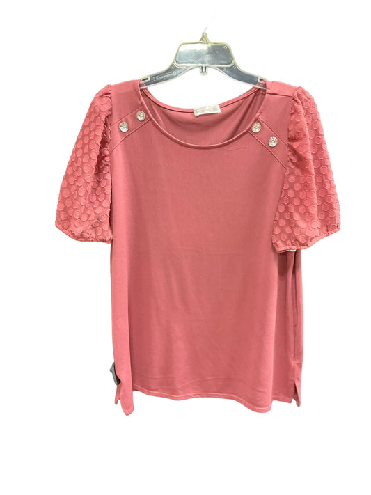 Mauve Top Short Sleeve 89th And Madison, Size L