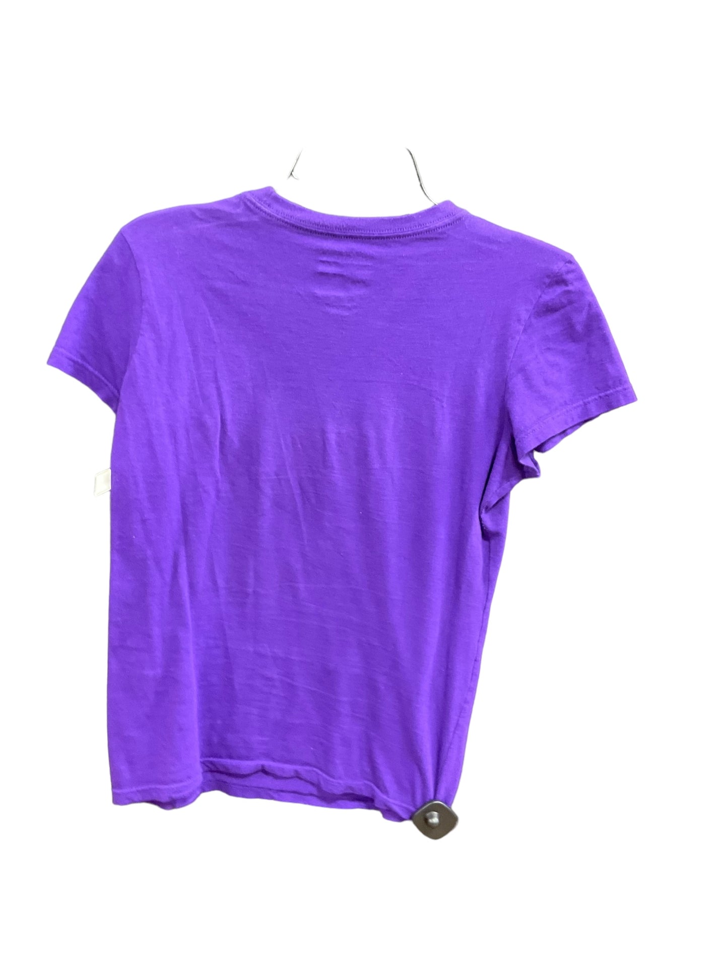 Purple Athletic Top Short Sleeve Adidas, Size S