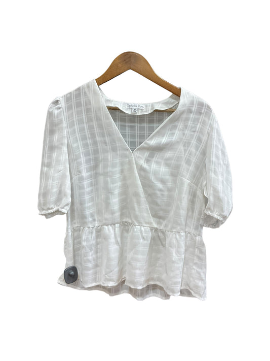 White Top Short Sleeve Ophelia Roe, Size M