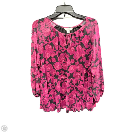 Top Long Sleeve By Terra & Sky In Pink, Size: 14