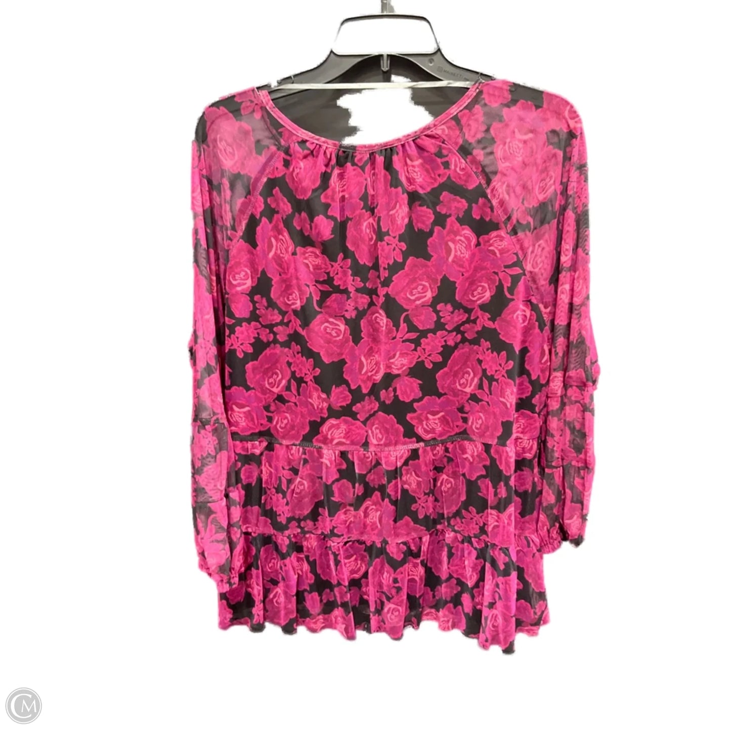 Top Long Sleeve By Terra & Sky In Pink, Size: 14
