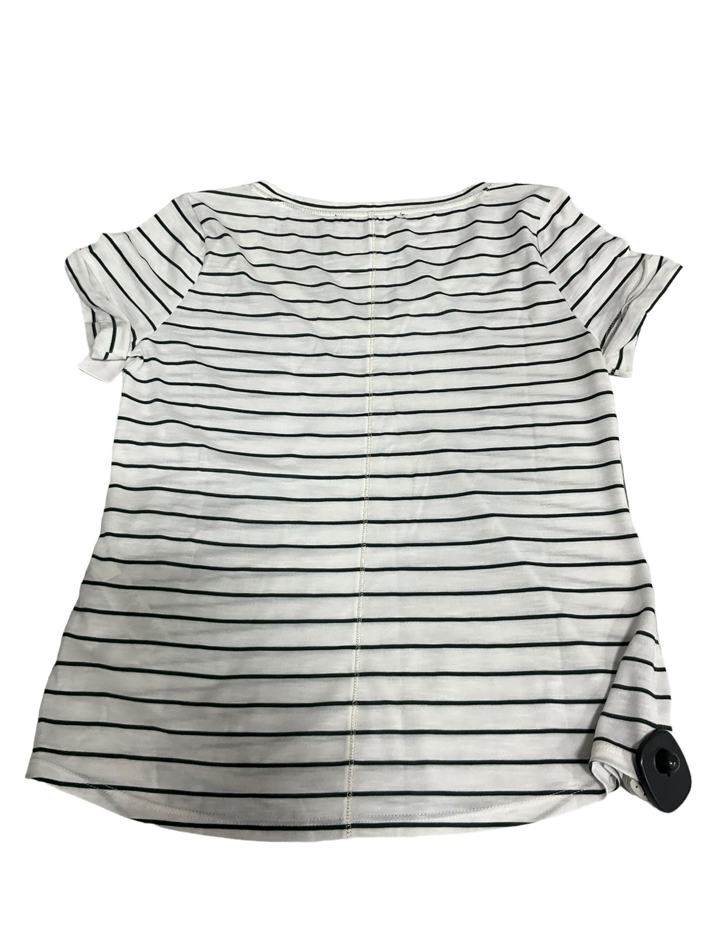 Striped Pattern Top Short Sleeve White House Black Market, Size Xs