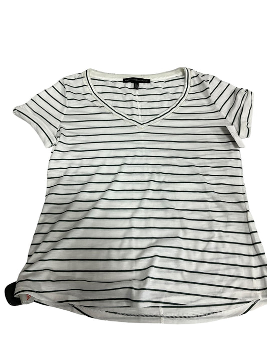 Striped Pattern Top Short Sleeve White House Black Market, Size Xs