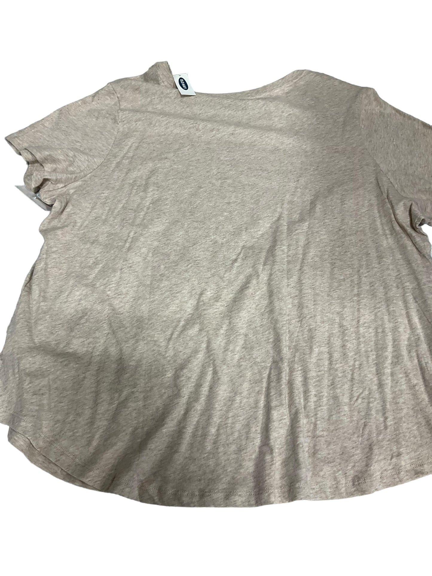 Beige Top Short Sleeve Basic Old Navy, Size Xxl