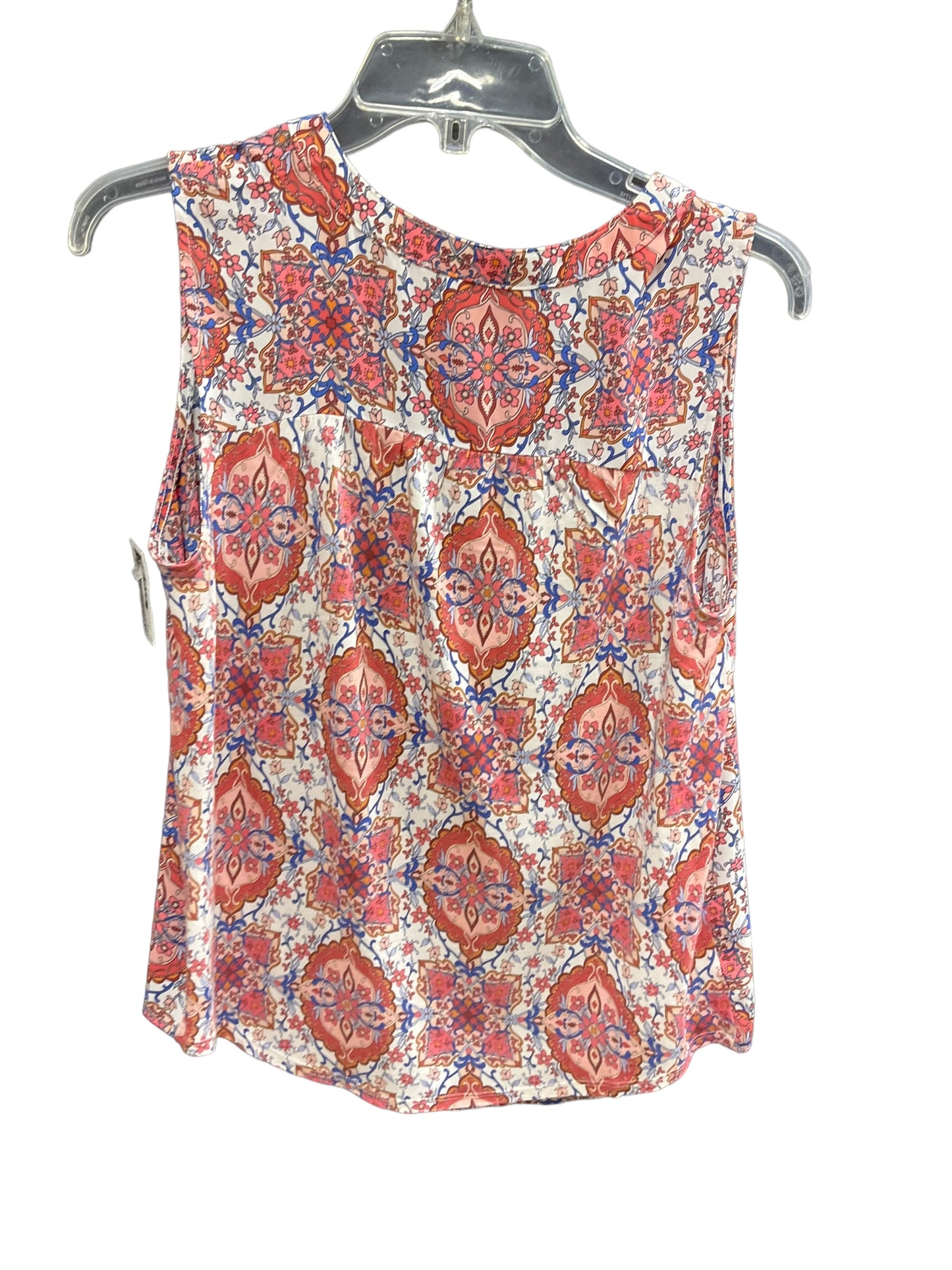 Orange & Pink Top Sleeveless Loft, Size S