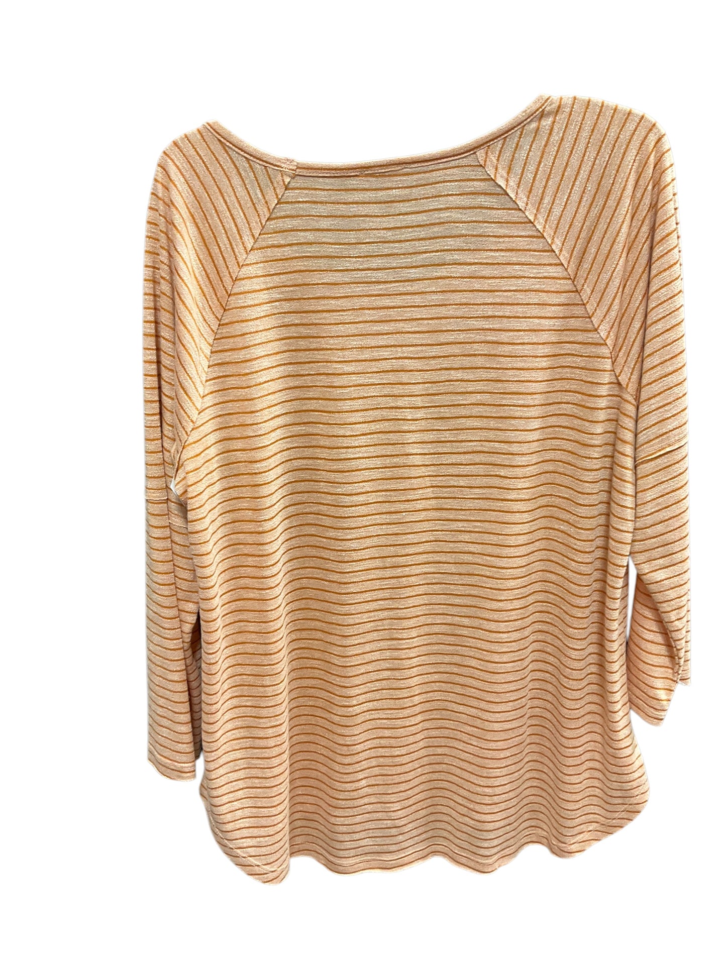 Top 3/4 Sleeve Basic By New Directions In Orange, Size: Xl