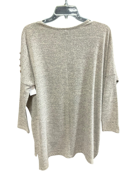 Top 3/4 Sleeve By Clara Sun Woo In Tan, Size: Xs