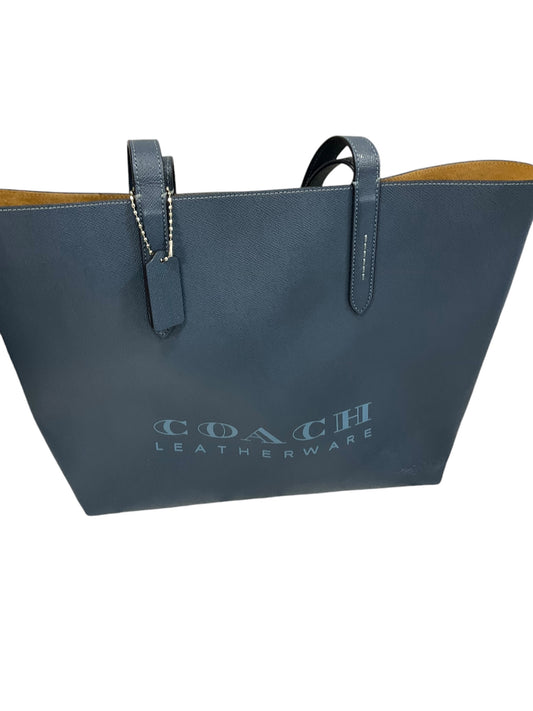 Handbag Leather By Coach, Size: Large