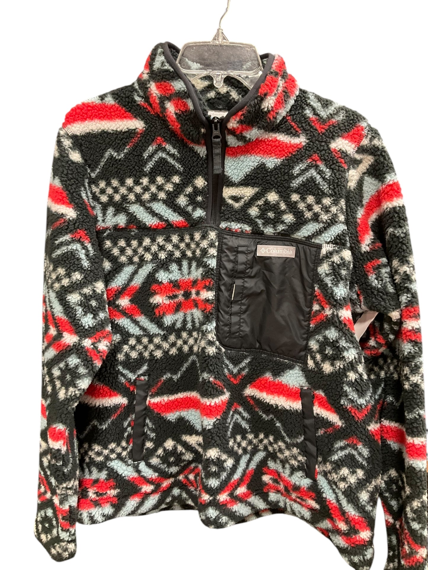 Jacket Fleece By Columbia In Black & Red, Size: L