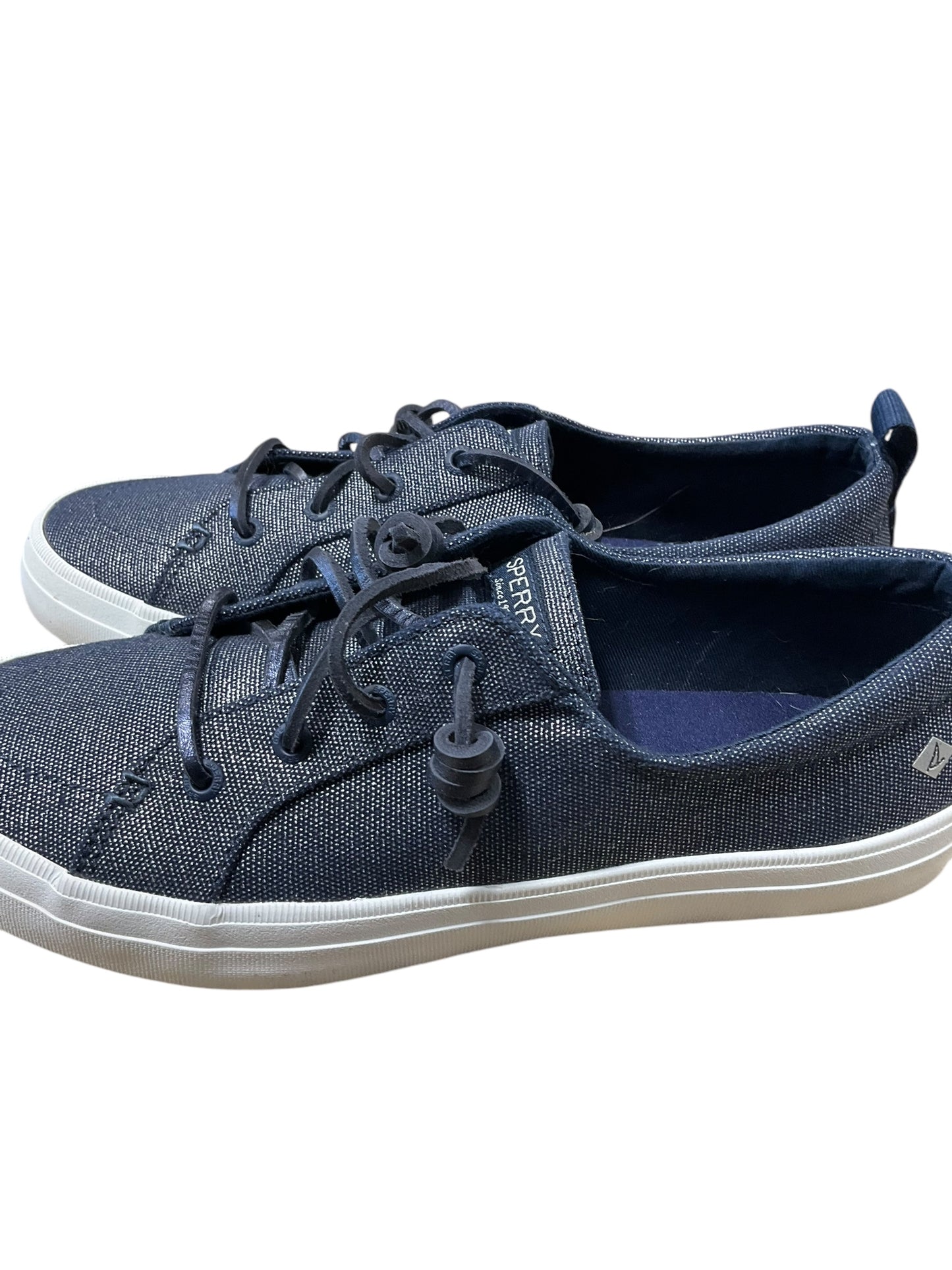 Shoes Sneakers By Sperry In Blue Denim, Size: 8.5